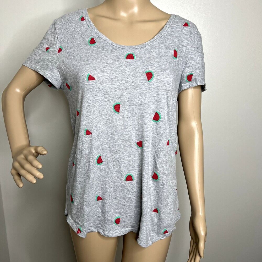 Loft Watermelon Print Short Sleeve Tee